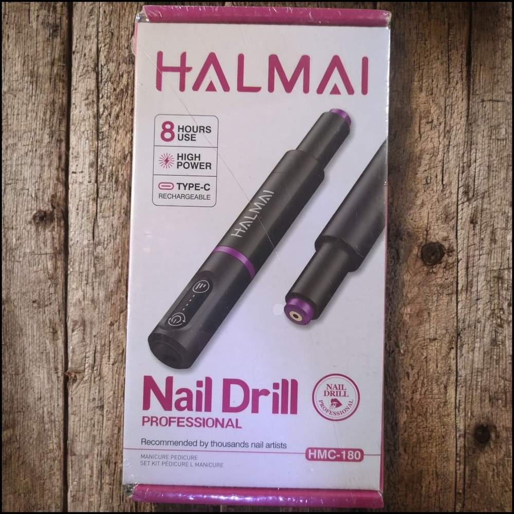 Rechargeable Nail Drill - Black and Purple